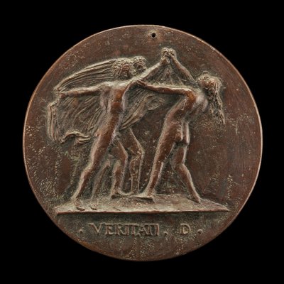 Waarheid Onthuld door Twee Mannen [achterkant], 1520s door Maffeo Olivieri