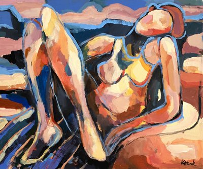 Abstract vrouwelijk naakt door Magdalena  Krzak