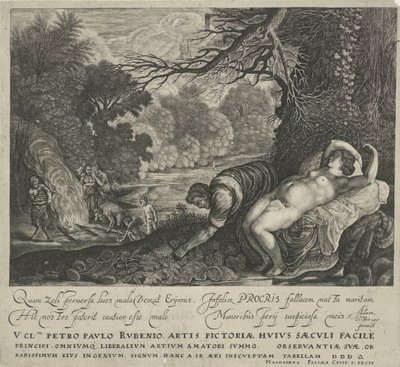 Cephalus en Procris door Magdalena van de Passe