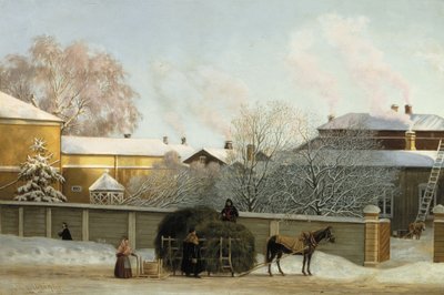 Annankatu op een koude winterochtend door Magnus von Wright