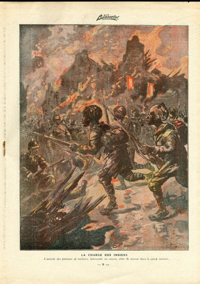 La Baionnette, satirisch in kleuren door Henri Maigrot