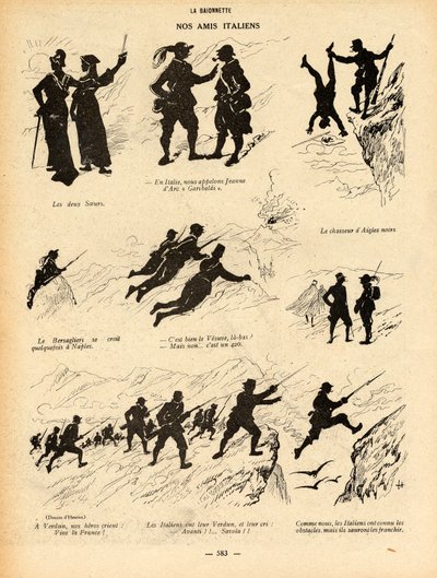 La Baionnette, Satirisch in ZW door Henri Maigrot
