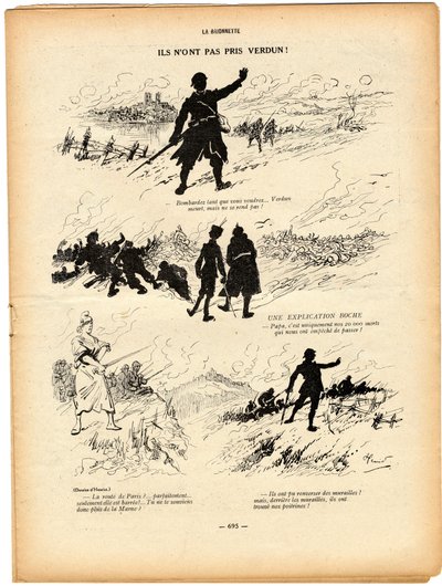 La Baionnette, Satirisch in Z/W door Henri Maigrot