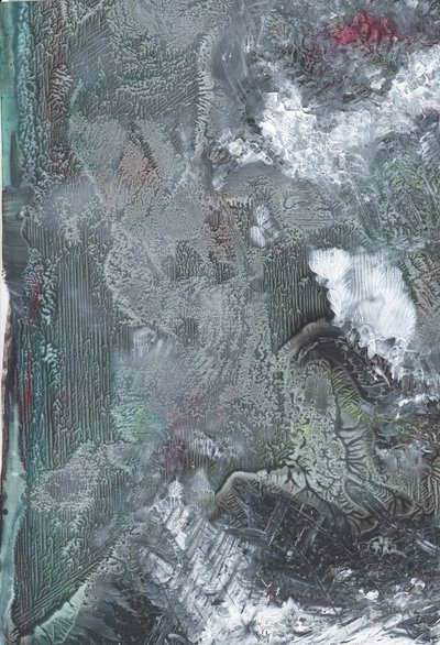 Donkere abstracte stroming door Maira Ribena