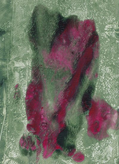 Levendig magenta-groen abstract door Maira Ribena