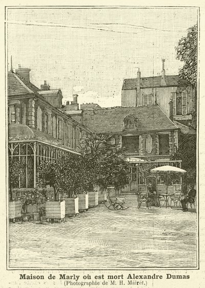 Huis in Marly waar de Franse auteur Alexandre Dumas de Jongere stierf door Mairet