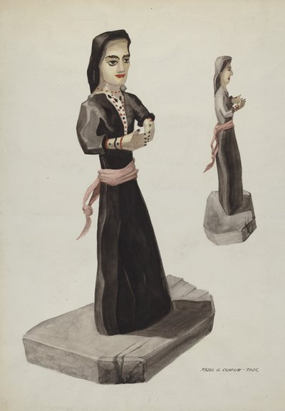 Bulto, Santa Rita, ca. 1937 door Majel G. Claflin