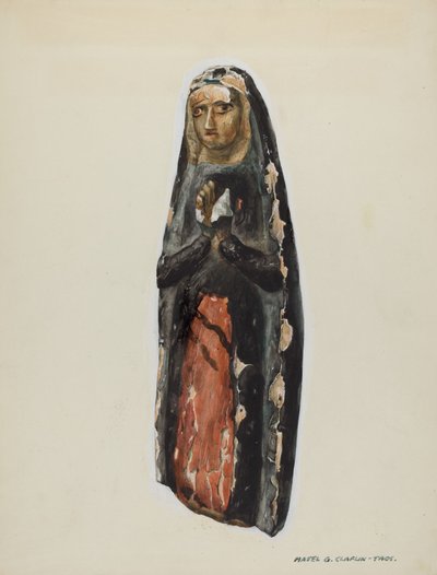Bulto Maagd, ca. 1939 door Majel G. Claflin