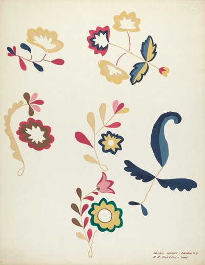 Ontwerp uit een voorgesteld portfolio door Majel G. Claflin