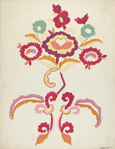 Ontwerp uit een voorgesteld portfolio, 1935-1942 door Majel G. Claflin