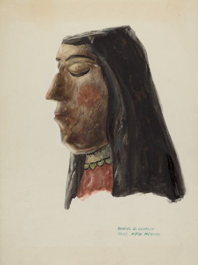 Hoofd van Guadalupe, ca. 1938 door Majel G. Claflin