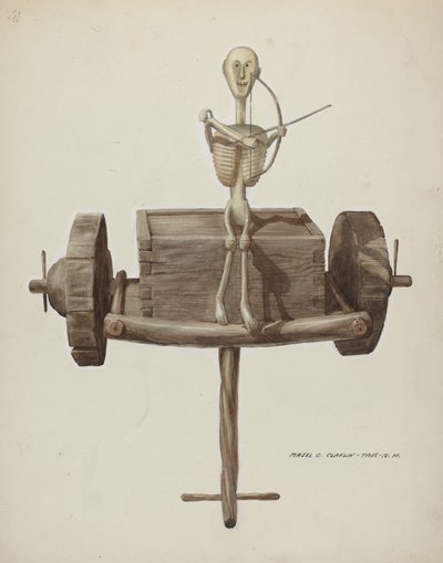 Penitente doodskar & doodsfiguur, ca. 1937 door Majel G. Claflin
