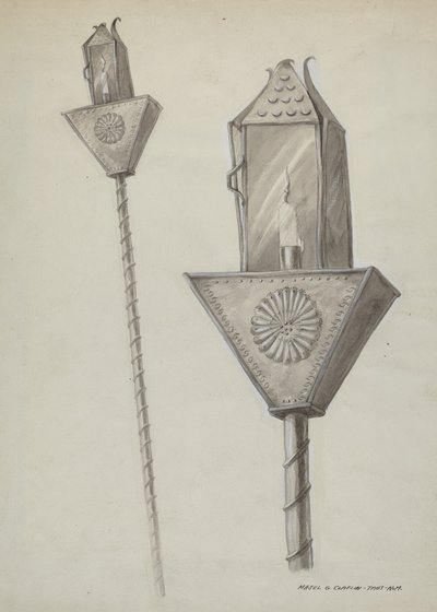 Penitente Processielantaarn, ca. 1937 door Majel G. Claflin