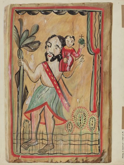 Retablo - San Christopher door Majel G. Claflin