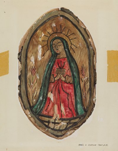Retablo - Santa Maria, ca. 1939 door Majel G. Claflin