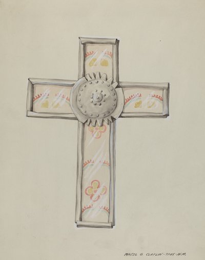 Blik & behang kruis, ca. 1937 door Majel G. Claflin