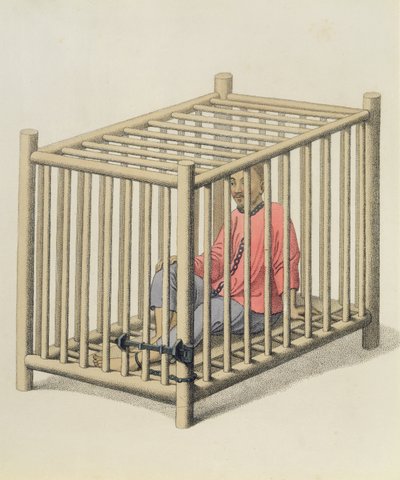 Een misdadiger in een kooi, plaat 15 uit 