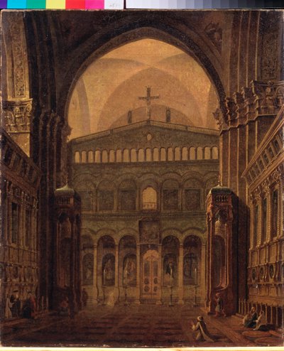 Interieur van de Tempel in Jeruzalem door Maksim Nikiforovich Vorobiev