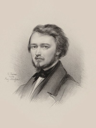 Portret van de violist en componist Hubert Léonard 1819-1890, 1850 door Maksymilian Fajans