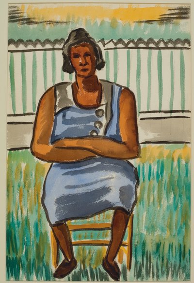 Zittend figuur door Malvin Gray Johnson