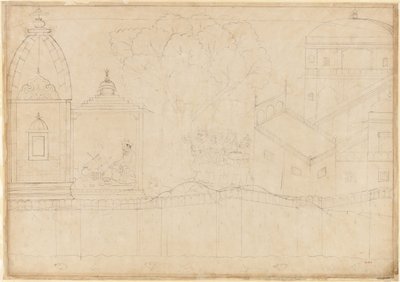 Indrajit brengt offers: Folio uit de serie Belegering van Lanka, ca. 1725 door Manaku