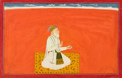 De wijze-arts Dhanvantari, folio uit de zesde Bhagavata Purana serie..., ca. 1735-1740 door Manaku