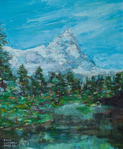 Mont Blanc of Monte Bianco vanaf de Italiaanse kant door Mano Chandra Dhas