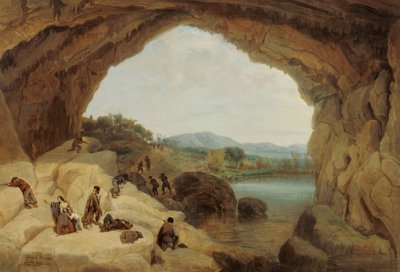Hinderlaag op een Groep Bandieten bij de Cueva del Gato door Manuel Barron y Carrillo