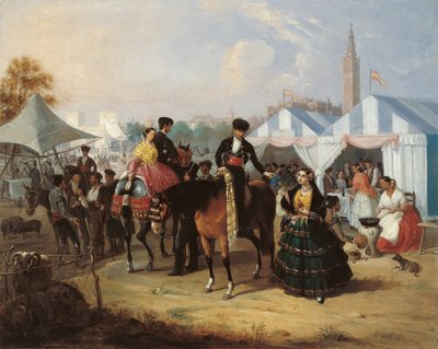 Op de beurs van Sevilla door Manuel Cabral y Aguado Bejarano