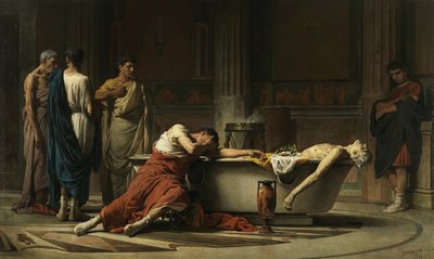 De dood van Seneca door Manuel Dominguez y Sanchez