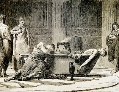 De dood van Seneca door Manuel Domínguez Sánchez