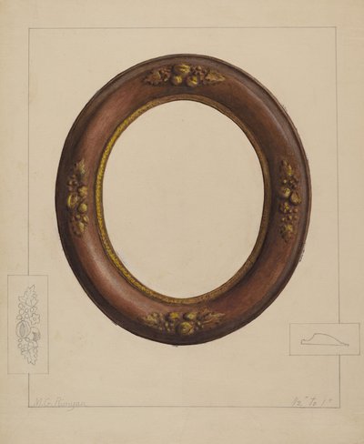 Schilderijlijst, ca. 1936 door Manuel G. Runyan