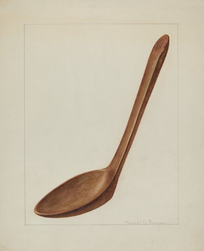 Houten Spatel, ca. 1938 door Manuel G. Runyan