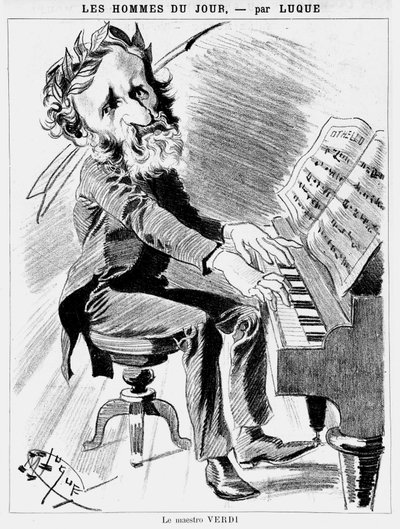 Cartoon van Verdi - door Luque door Manuel Luque