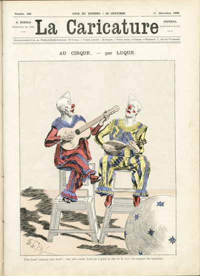 Illustratie van Manuel Luque voor de omslag van La Caricature (1880) door Manuel Luque