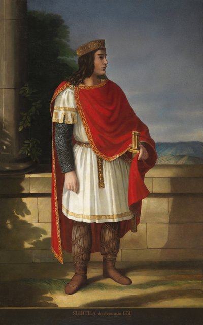 Portret van Visigotische koning Suintila door Manuel Miranda
