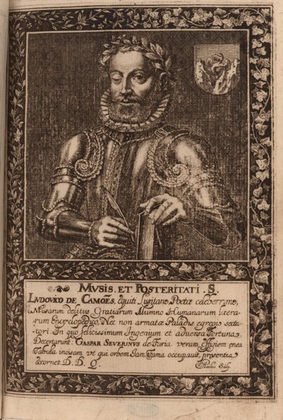 Portret van de dichter Luís Vaz de Camões ca. 1524-1580, 1624 door Manuel Severim de Faria