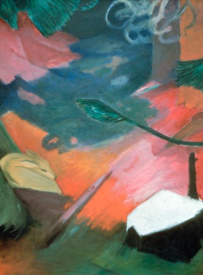 Herten in het Bos I, 1912 door Franz Marc
