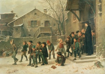 Na de les, 1859 door Marc Louis Benjamin Vautier