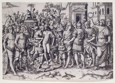 Een Triomf door Marcantonio Raimondi