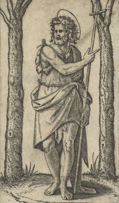 Johannes de Doper met een staf, uit de serie 