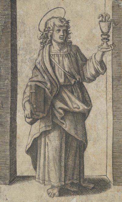 Sint Jan, boek in rechterhand kelk in linkerhand, uit de serie 