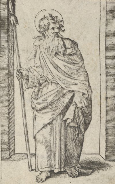 Sint Matthias, ca. 1500-1534 door Marcantonio Raimondi