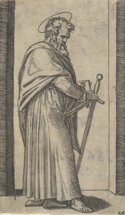Sint Paulus, zwaard in zijn rechterhand, uit de serie 
