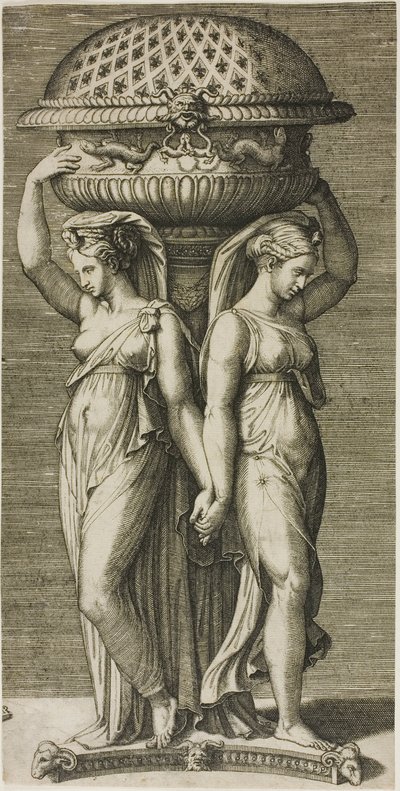 De wierookbrander door Marcantonio Raimondi