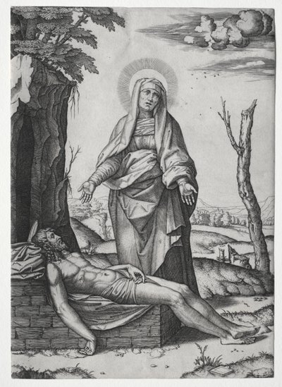 De Pieta door Marcantonio Raimondi