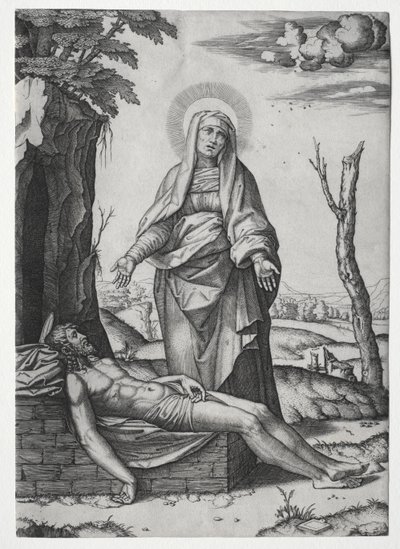 De Pieta door Marcantonio Raimondi