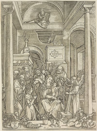 Verheerlijking van Maria door Marcantonio Raimondi