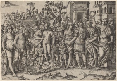 Triomf door Marcantonio Raimondi, after Jacopo Ripanda