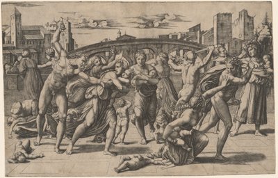 De Kindermoord door Marcantonio Raimondi after Raphael